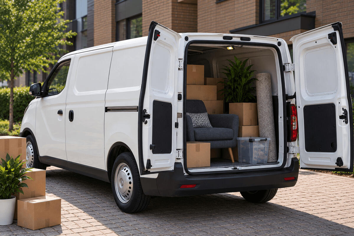 Town2CityCourier Delivery Van Town2CityCourier branded Maxus eDeliver 3 courier van